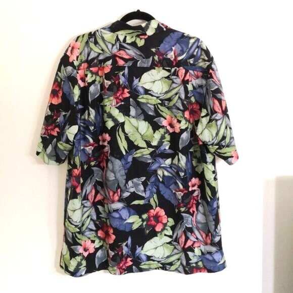 NWOT Tommy Bahama Floral Silk Hawaiian Shirt Men’s Original Fit Multicolored L - Picture 4 of 6